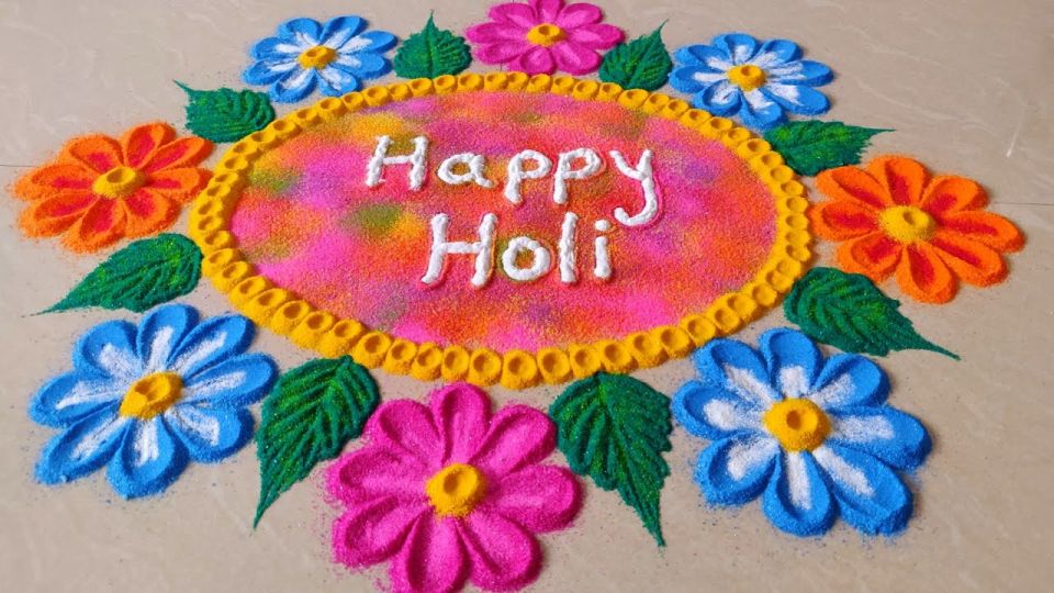 Holi Rangoli Designs 2022 Pictures,  Photos, Holi, Rangoli, World, beautiful Rangoli